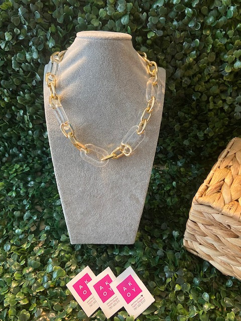 Clear & Gold Necklace