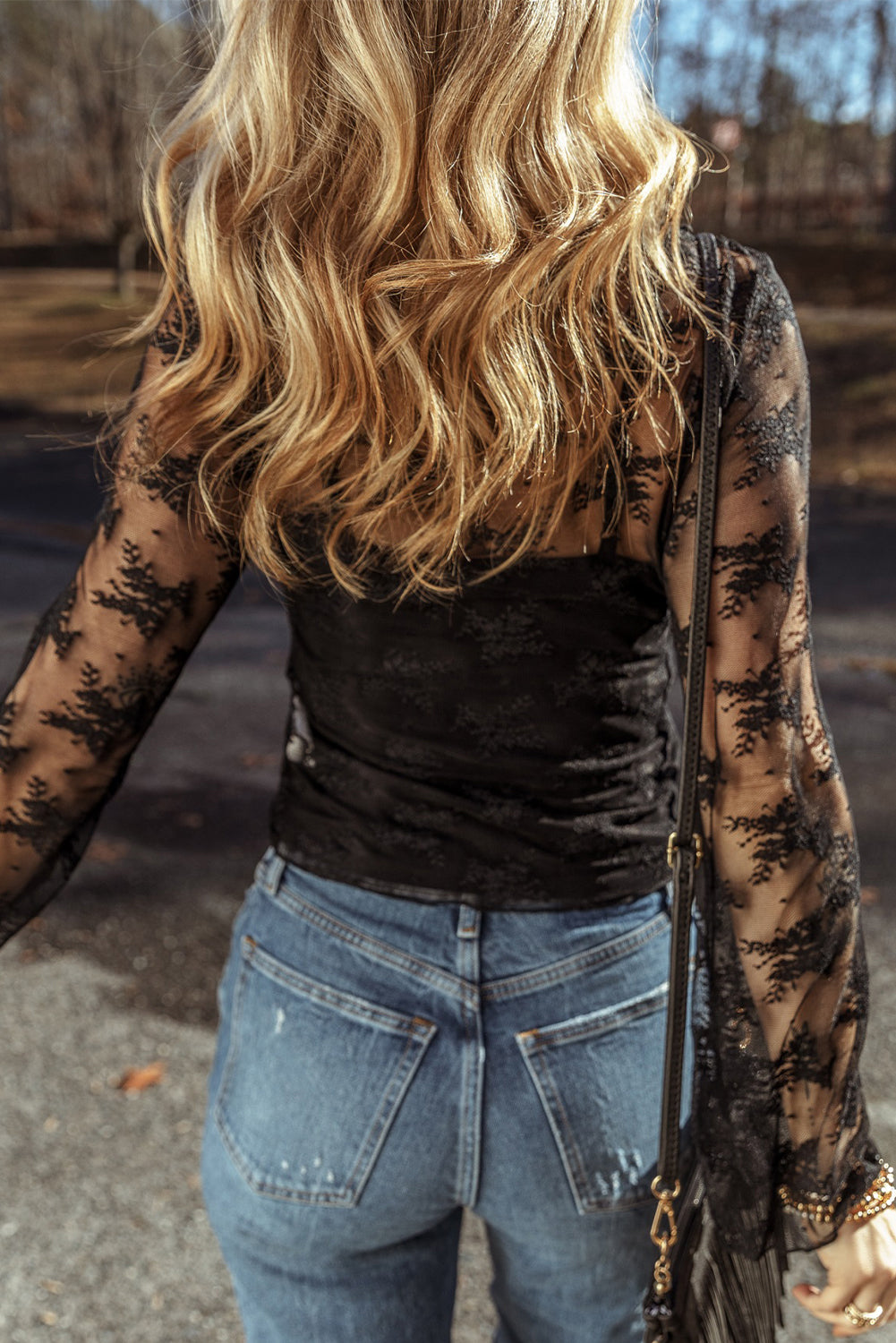 Black Lace Blouse